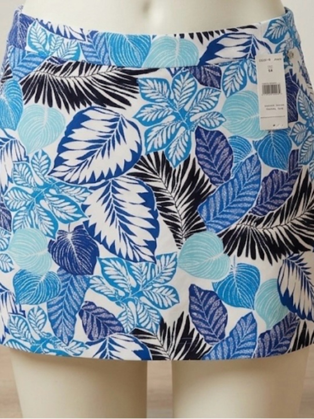 Rafaella size 3X Blue Tropical Print skort New with tags